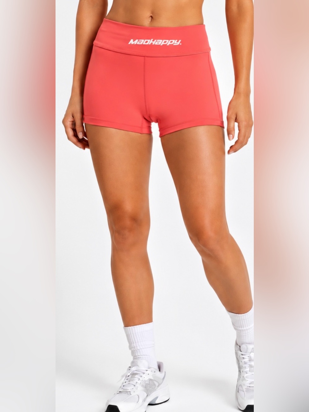 Madhappy Athletics Tech Shorts Coral Red Orange Medium High Rise Activewear
